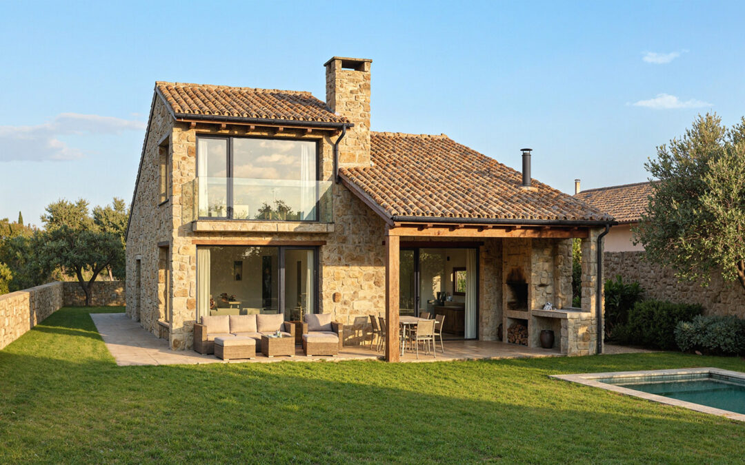 Vivienda de obra nueva en Segovia con diseño rústico‑moderno